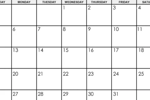 August/September Dates to Remember