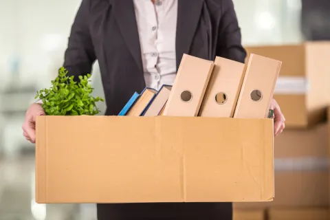 a person holding a box