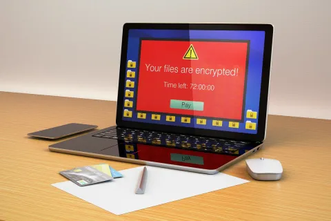a laptop on a desk