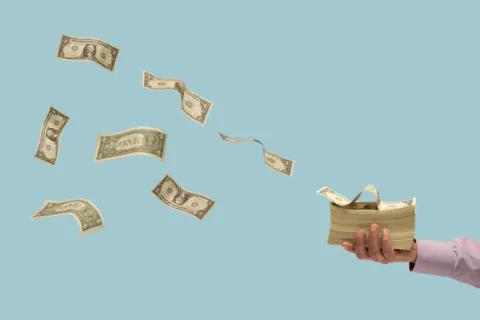 a hand holding dollar bills