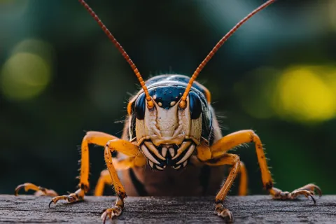 a close up of a bug