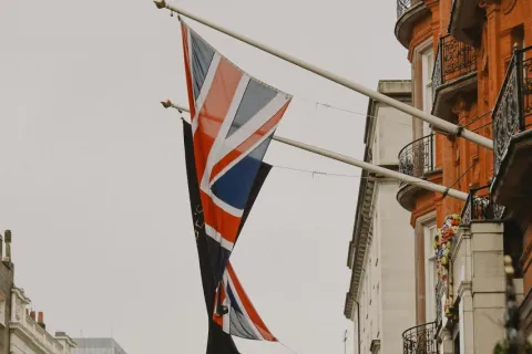 a flag on a pole