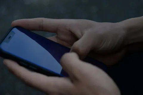 a person holding a phone