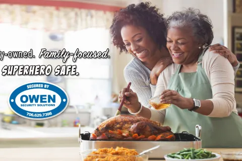 a couple of women eating food