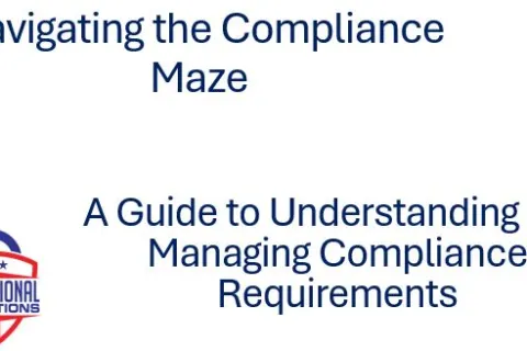 Professional IT Solutions guide titled Navigating the Compliance Maze for managing compliance requirements.