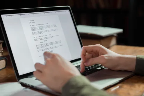 a person using a laptop