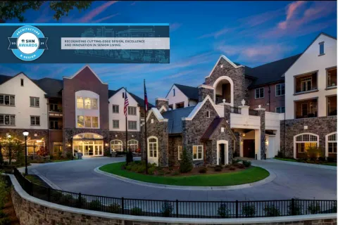a house that has a sign on the side of a building