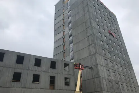 a tall building