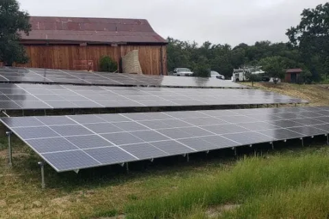 a solar panel on a roof