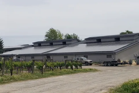a building with a car parked in front of it