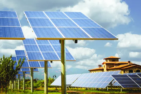 a group of solar panels