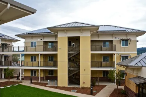 a building with a staircase