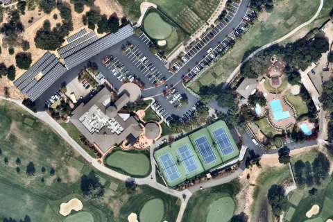 aerial view of a park