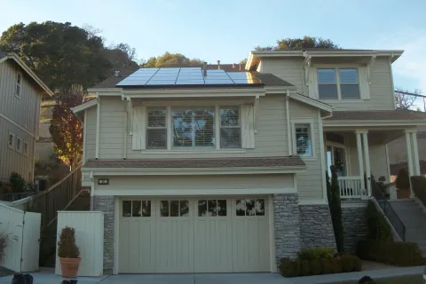 a house with a garage