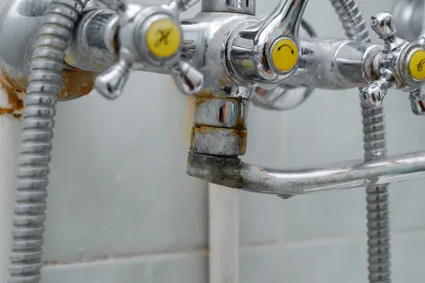 a close-up of a faucet