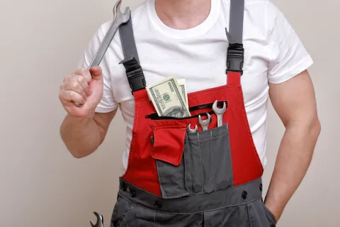 a person carrying a bag
