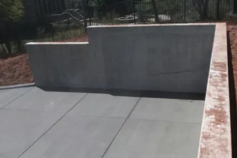 a concrete slab on a sidewalk