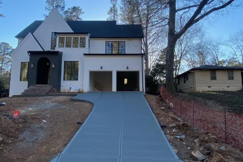 a house with a pool