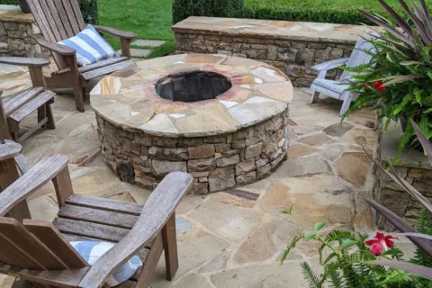 a small outdoor fire pit