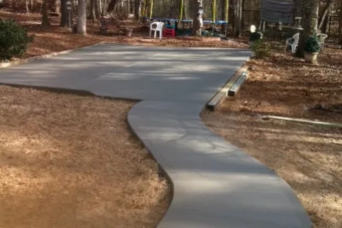 a path with trees on the side