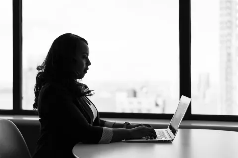 a person working on the laptop
