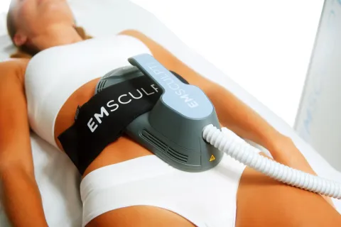 a person laying on a bed