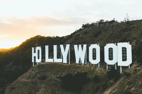 Hollywood Sign on a hill