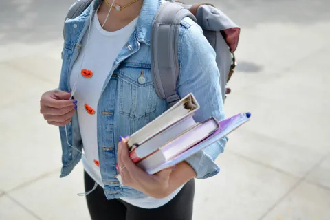 a person carrying a bag