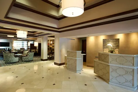 Courtyard Savannah, GA Front Desk Millwork and Quartz Countertops