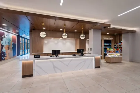 Homewood Suites by Hilton Hotels Lobby Front Desk and Market Custom Millwork and Countertops