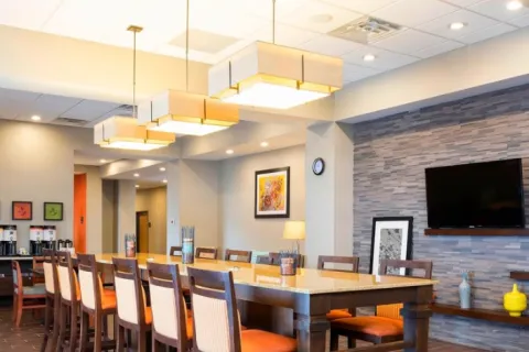 Hampton Inn Kalamazoo MI Lobby Millwork
