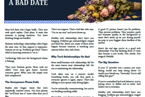 Technology Times magazine cover March 2026 with feature article on I.T. relationship challenges and solutions.