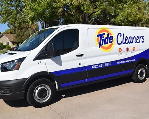 Tide Dry Cleaners van