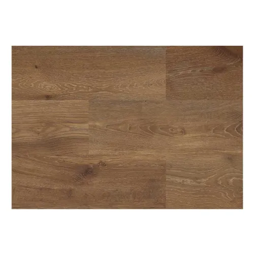 Brown wood grain textured flooring with natural patterns and knots in a rectangular panel.