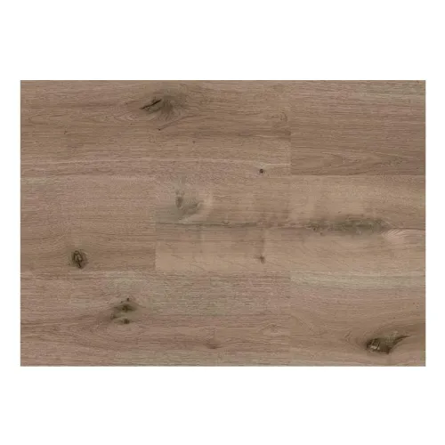 Close-up of light brown wood texture with natural grain patterns and knots on planks