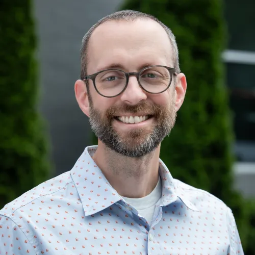 a man wearing glasses