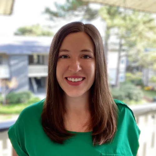 a woman smiling for the camera