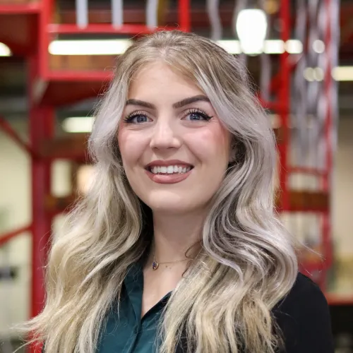 a woman smiling for the camera