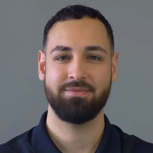 a man looking at the camera