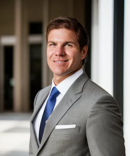 a man in a suit smiling