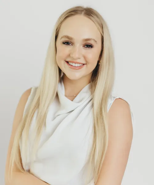 a woman with blonde hair