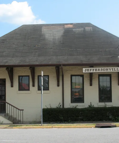 a building with a sign on it