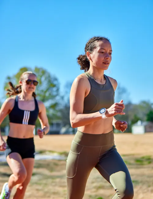 a group of women running