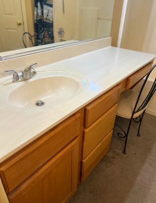 bathroom vanity before