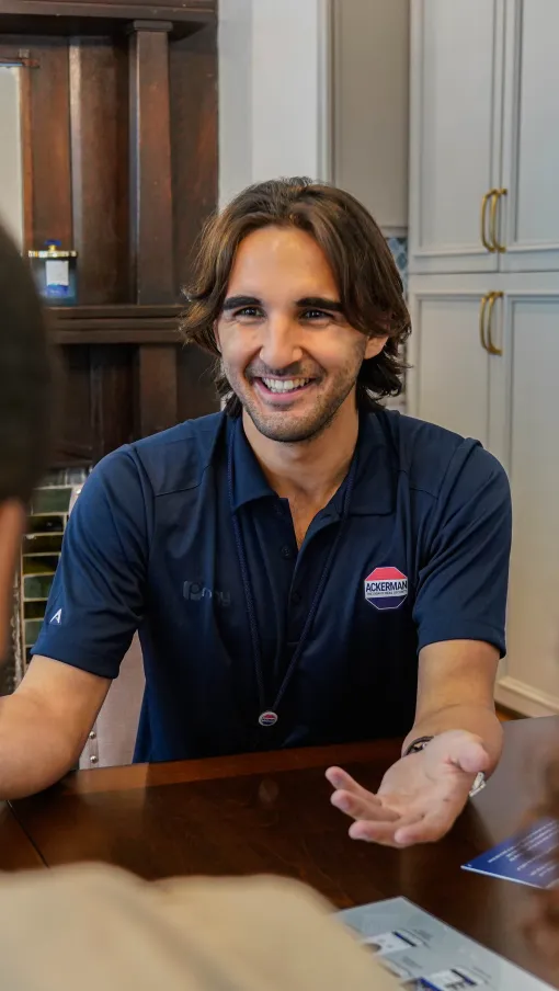 a person sitting at a table