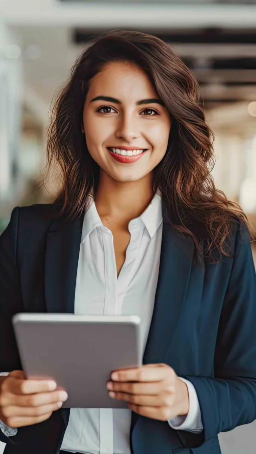 a person holding a tablet