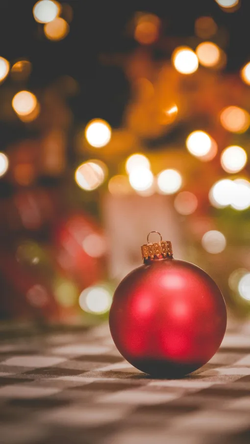 a red christmas ball