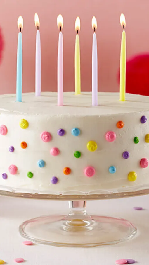 a cake with candles on it