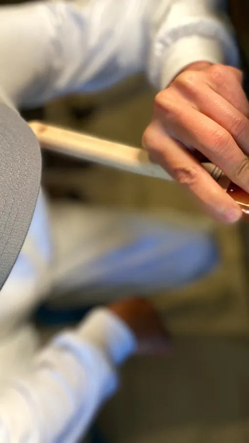 a person holding a baseball bat
