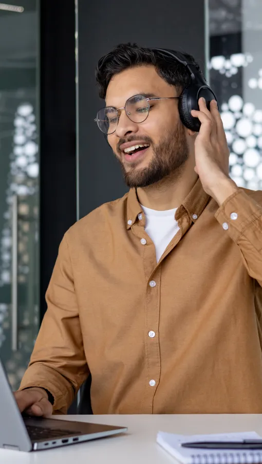 a man talking on the phone